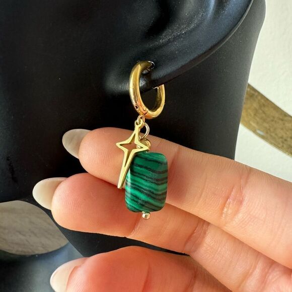 Bohemian hoop earrings N546 - Picture 4 of 4